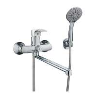 New design single handle chrome wall mounted bath shower faucets