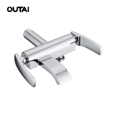 New style brass body wall mounted thermostatic two way mixer shower bath